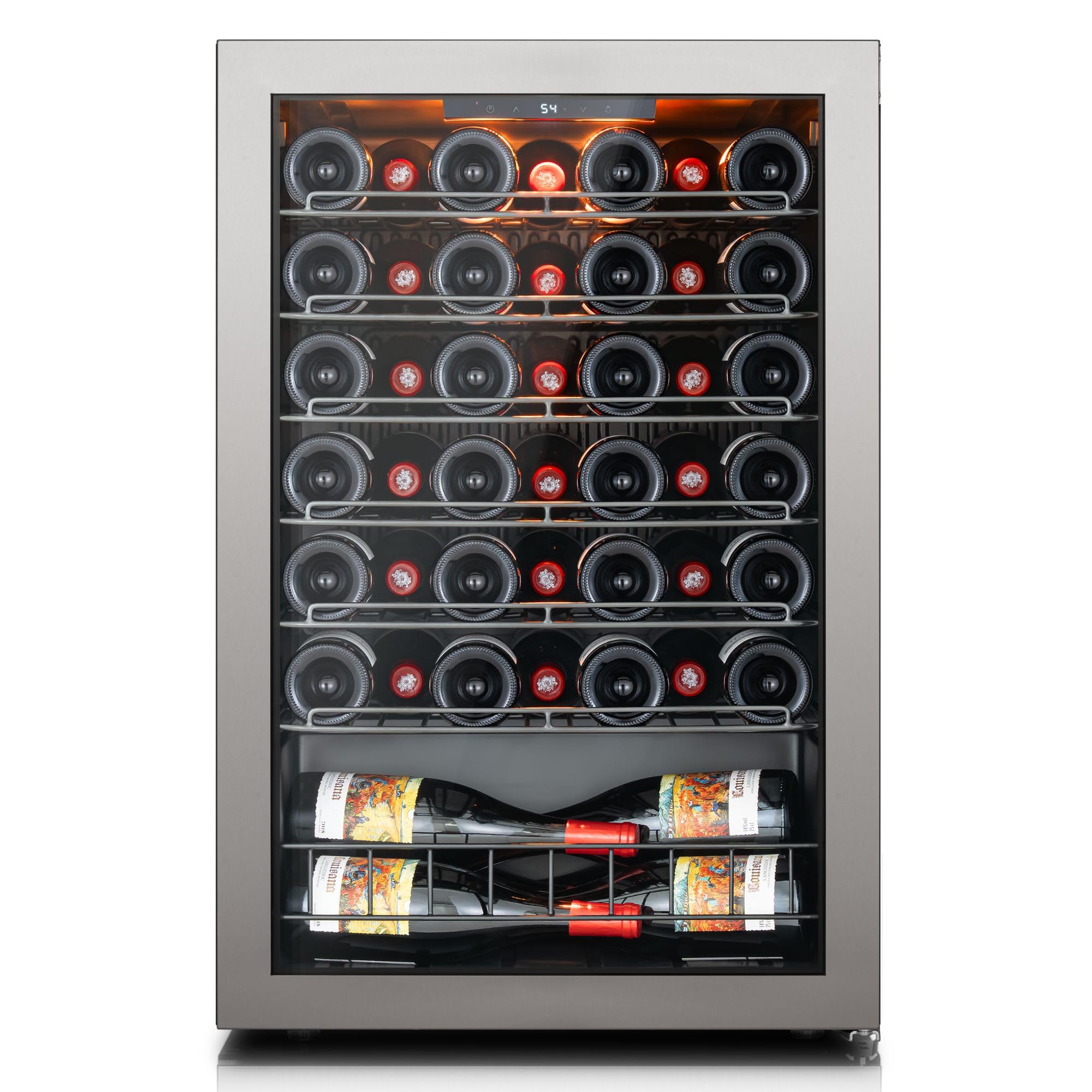 Ca'Lefort 46 Bottle Wine Fridge, 3 LED Countertop Wine Cooler Refrigerator | Win
