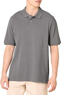 Amazon Essentials Men's Regular-Fit Cotton Pique Polo Shirt, Short Sleeve (Available in Big & Tall)