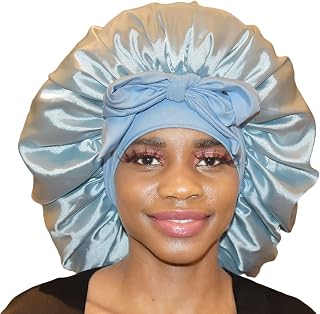 Bonnet Queen Silk Sleep Cap for Women Silk Silk Soft Hair Cap Double Layers for Curly Hair Adjustable with Strap