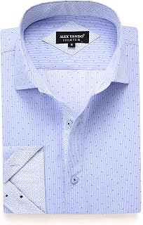 Alex Vando Men's Long Sleeve Straight Fit Button Down Print Shirt