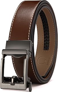 CHAOREN Mens Belt Leather Ratchet Belt - Customizable Fit, Effortless Style (35mm)