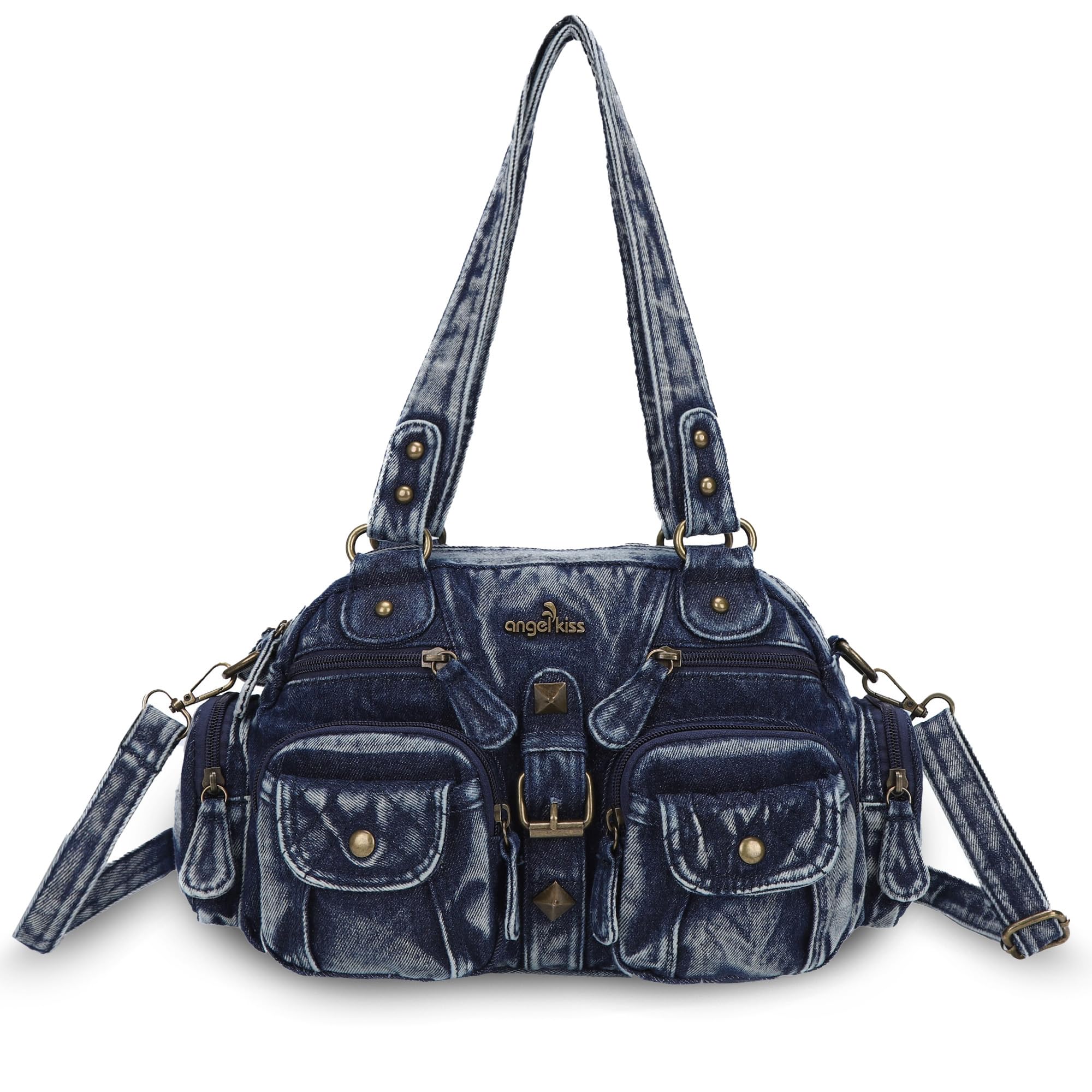 Angel Kiss Hobo Crossbody Purses for Women Shoulder Bag Multipocket Soft Hobo Pu