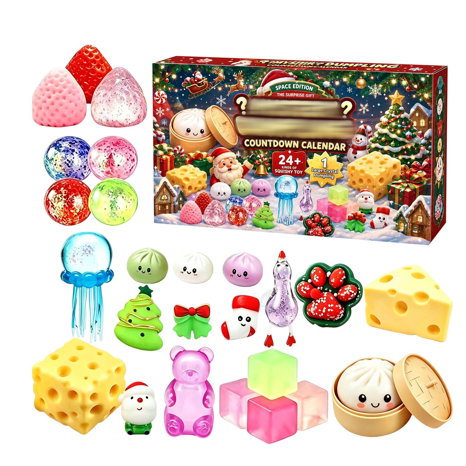 Christmas Squishy Advent Calendar 2026 (C&02) | Fidget Christmas Countdown Calen