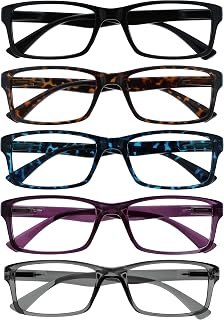 OPULIZE The Reading Glasses Company RRRRR92-12357 +2.50 Reading Glasses Company The Company Reading Glasses 5 Pack Readers Black Brown Blue Purple Grey Men Women