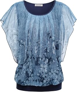 BAISHENGGT Women's Summer Mesh Blouse, Flattering, Short-Sleeved T-Shirt, Round Neck, Pleated, Elegant Top
