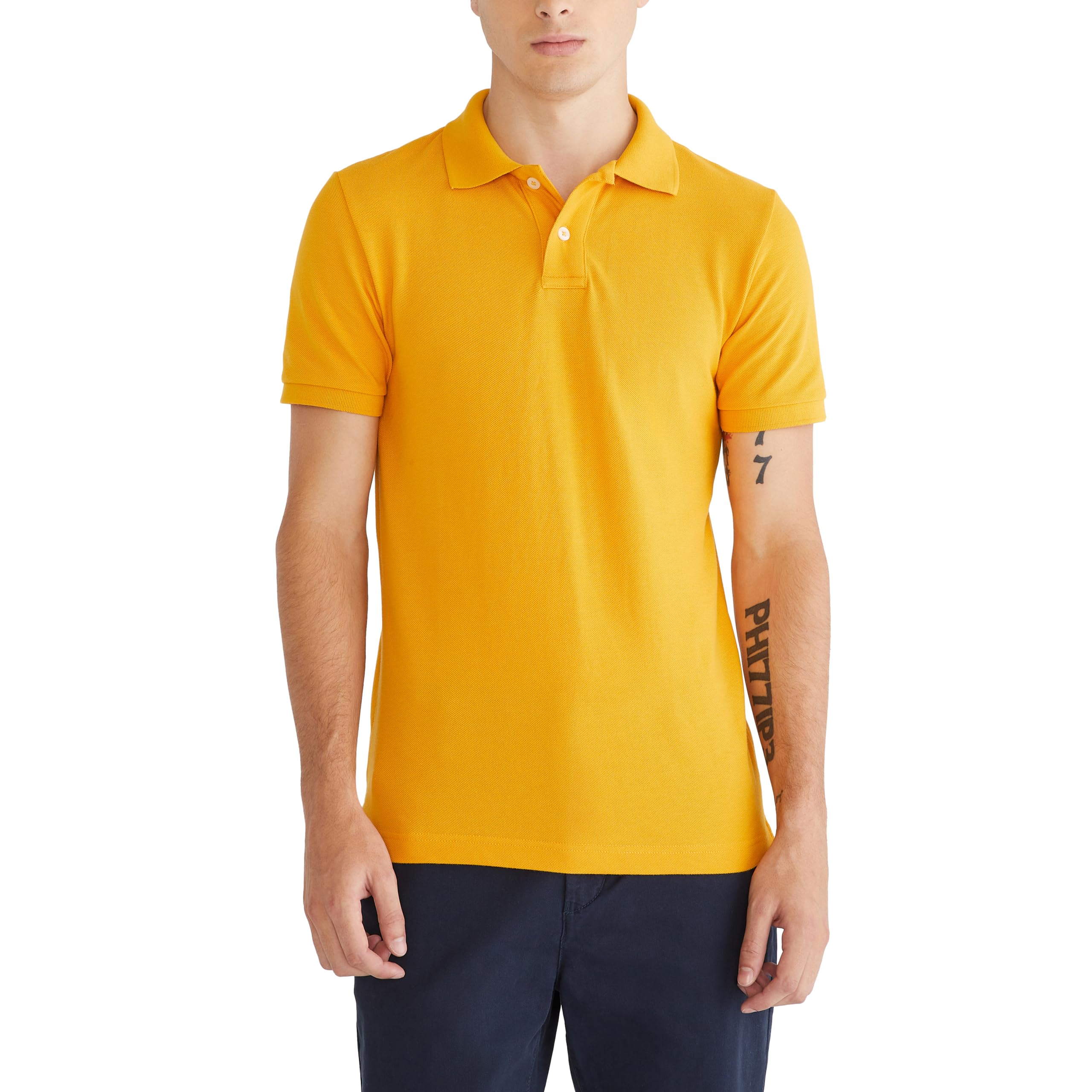 AEROPOSTALE Men's Aero A87 Solid Pique Polo Polo (Pack of 7)