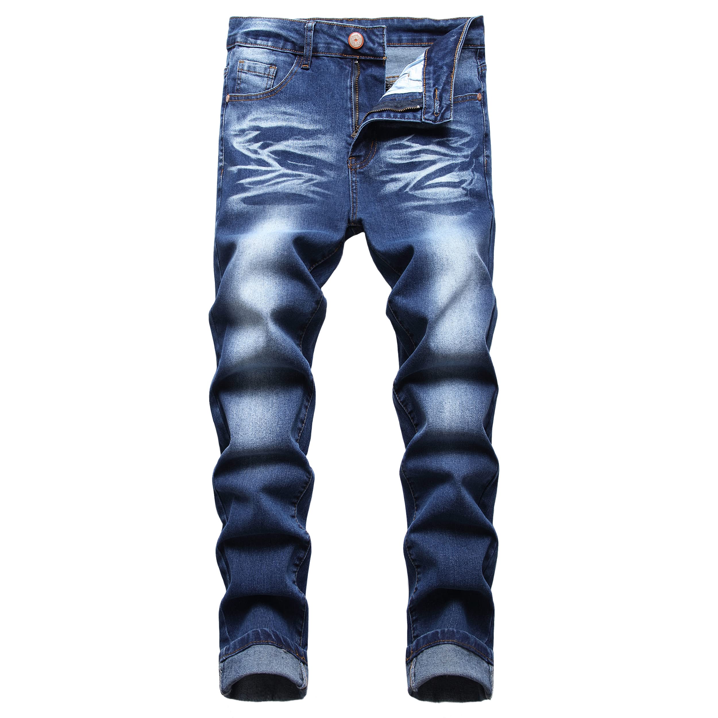 JUNBAOSS Men's Slim Fit Stretch Jeans Ripped Skinny Jeans for Men, Distressed St