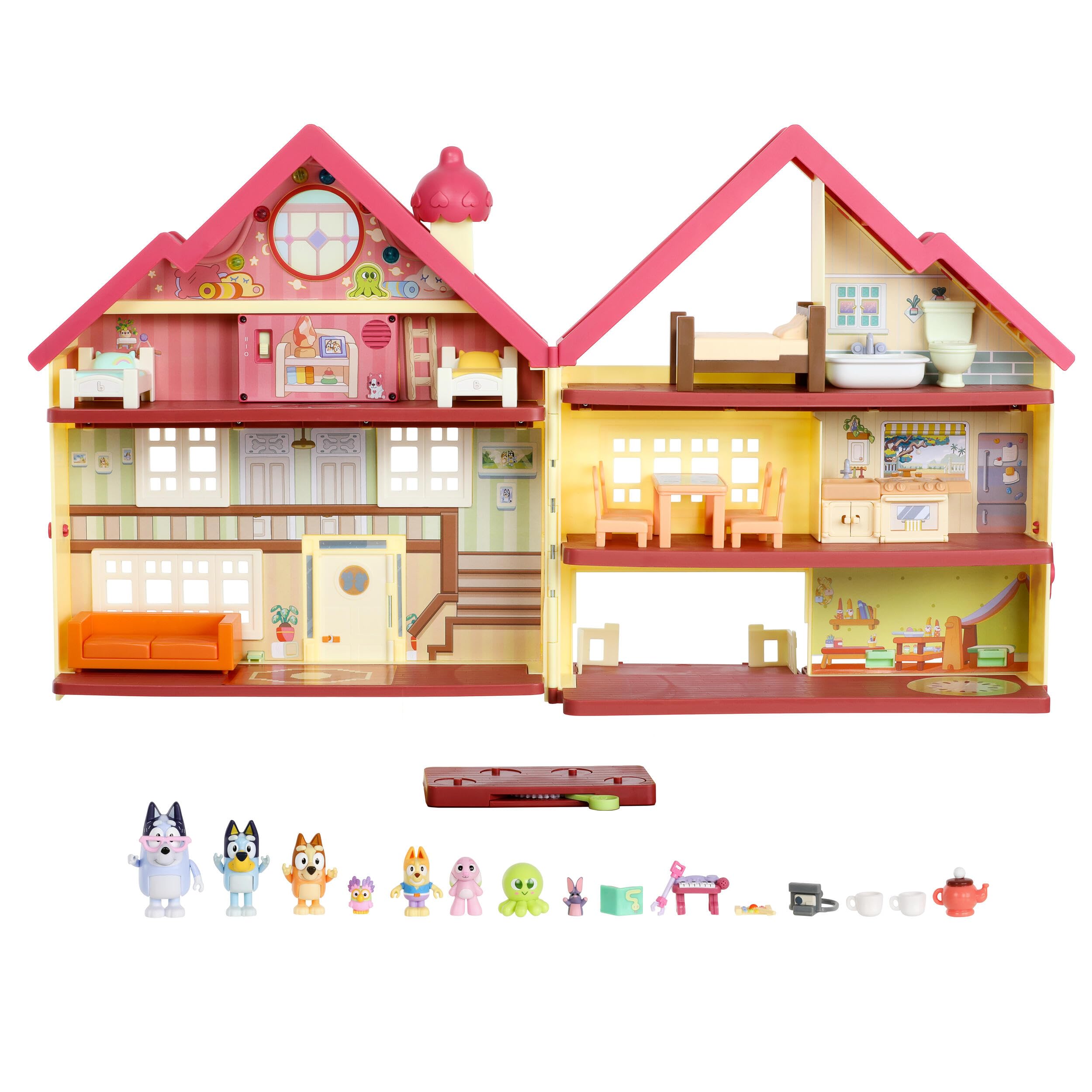 Bluey House Playset for Kids, XL Ultimate Interactive Lights and Sounds Playhous