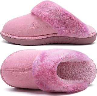 jiajiale Women's Slippers Cozy Warm Fluff Slipper for Winter Slip On