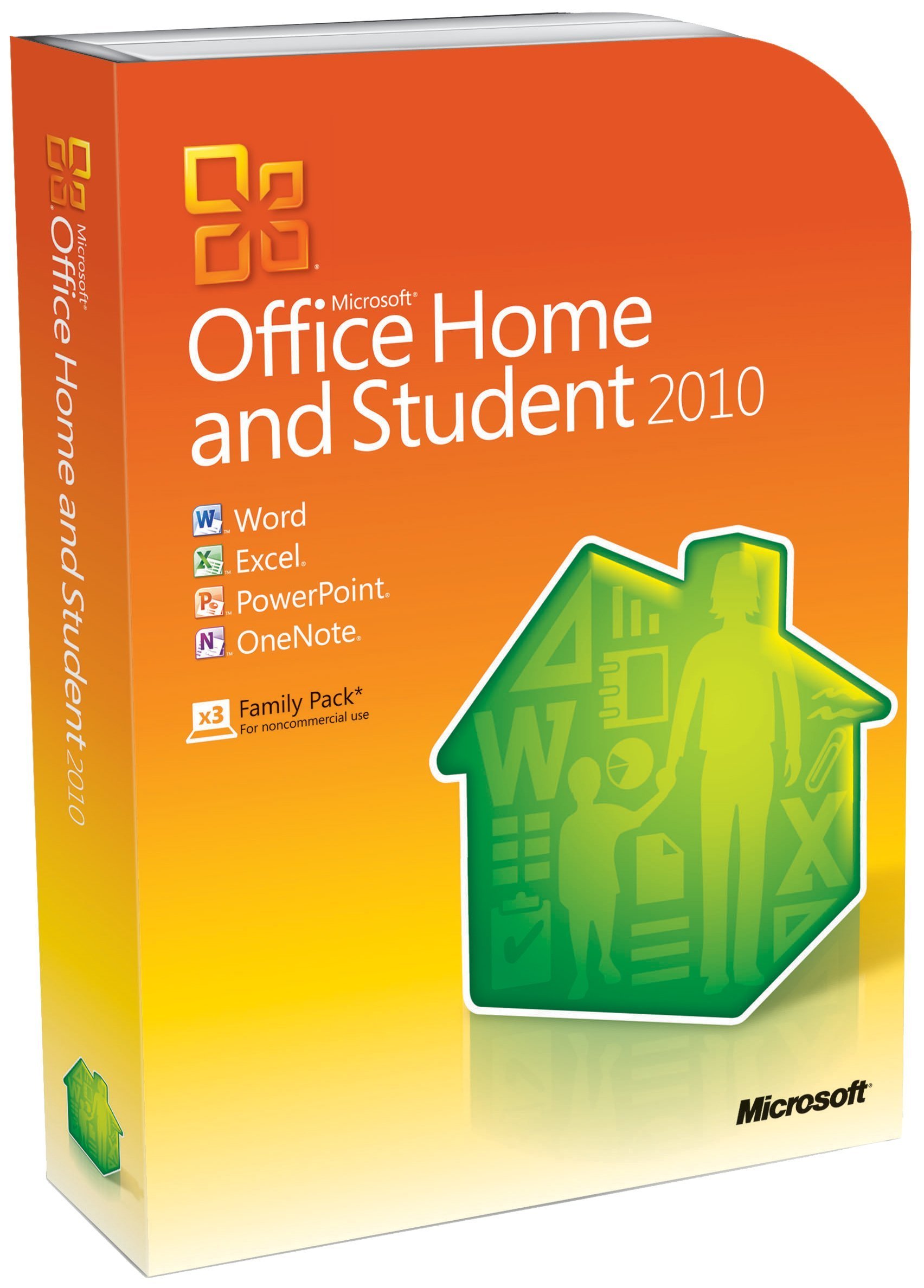 OLD VERSION Microsoft Office Home and Student 2010 Family Pack, 3PC (Disc Versio