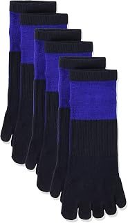 Gunze Socks, Active Style, Taping, Arch Support, 5-Toe, Sneaker Length, Same Color, 3 Pairs, Men's