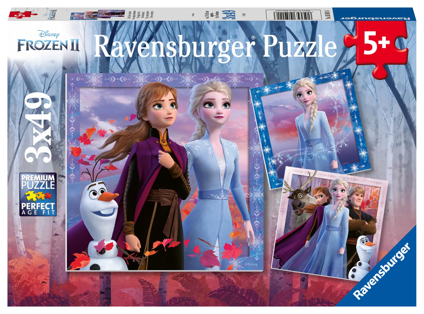 Ravensburger 05011 Disney Frozen 2 - The Journey Starts - 3 X 49 Piece Jigsaw Pu