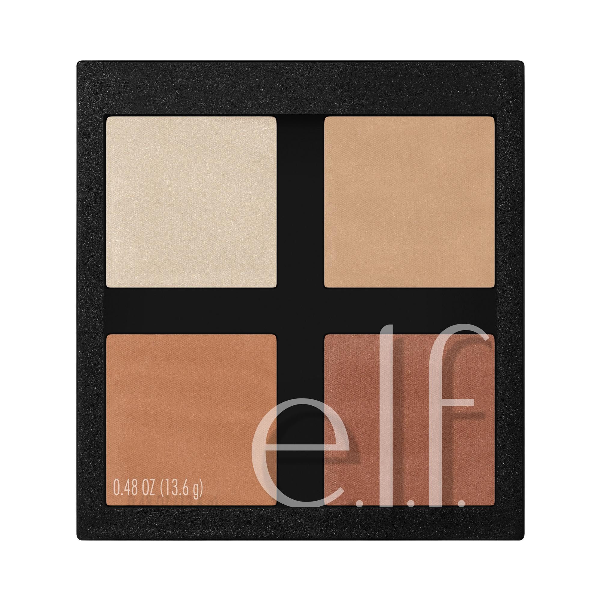 e.l.f. Contour Palette, 4 Shades, Customizable, Easy to Apply, Sculpts, Shades, 
