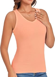 V Neck Cotton Tank Tops Women