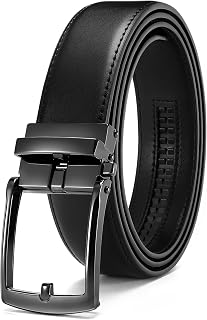 CHAOREN Click Belt Men - 1 3/8" Leather Ratchet Belt for Dress Casual