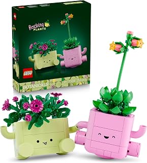 LEGO Botanicals Rocking Plants 11506 | Toys for 9+ Year Old Girls, 2 Artificial Plants & 2 Pastel Coloured Pots, Faux Flowers, Bedroom Decor, Gift Idea, 253 Pieces