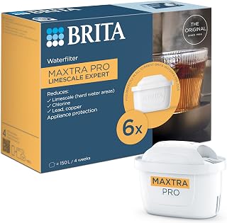 BRITA Water Filter Cartridge MAXTRA PRO Limescale Expert - 6 Pack | Original refill compatible with BRITA jugs for extra limescale filtration & appliance protection (Half Year Pack)