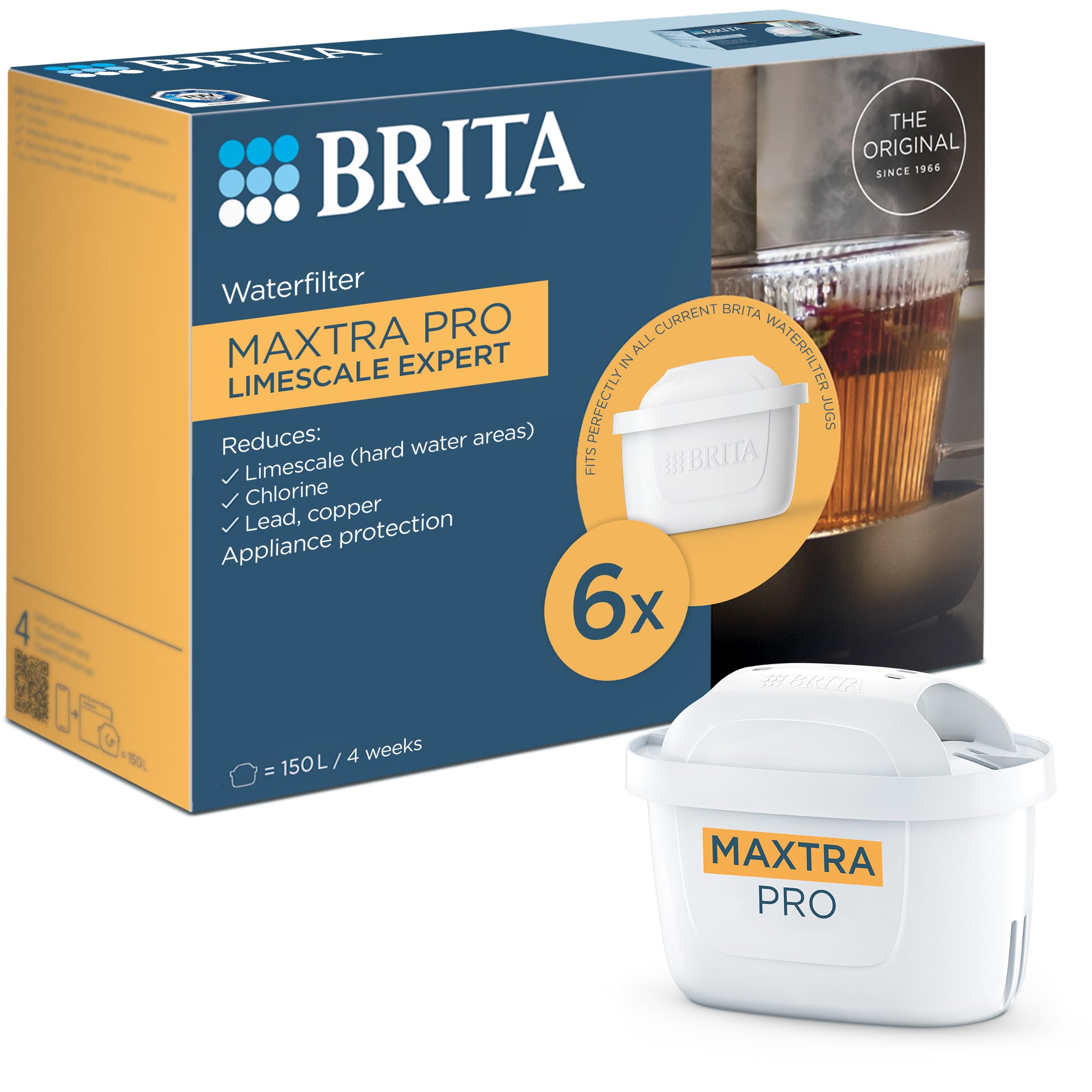 BRITA Water Filter Cartridge MAXTRA PRO Limescale Expert - 6 Pack | Original ref