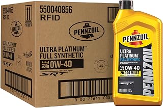 Pennzoil Ultra Platinum Full Synthetic 0W-40 Motor Oil, 1 Quart (6 Pack)