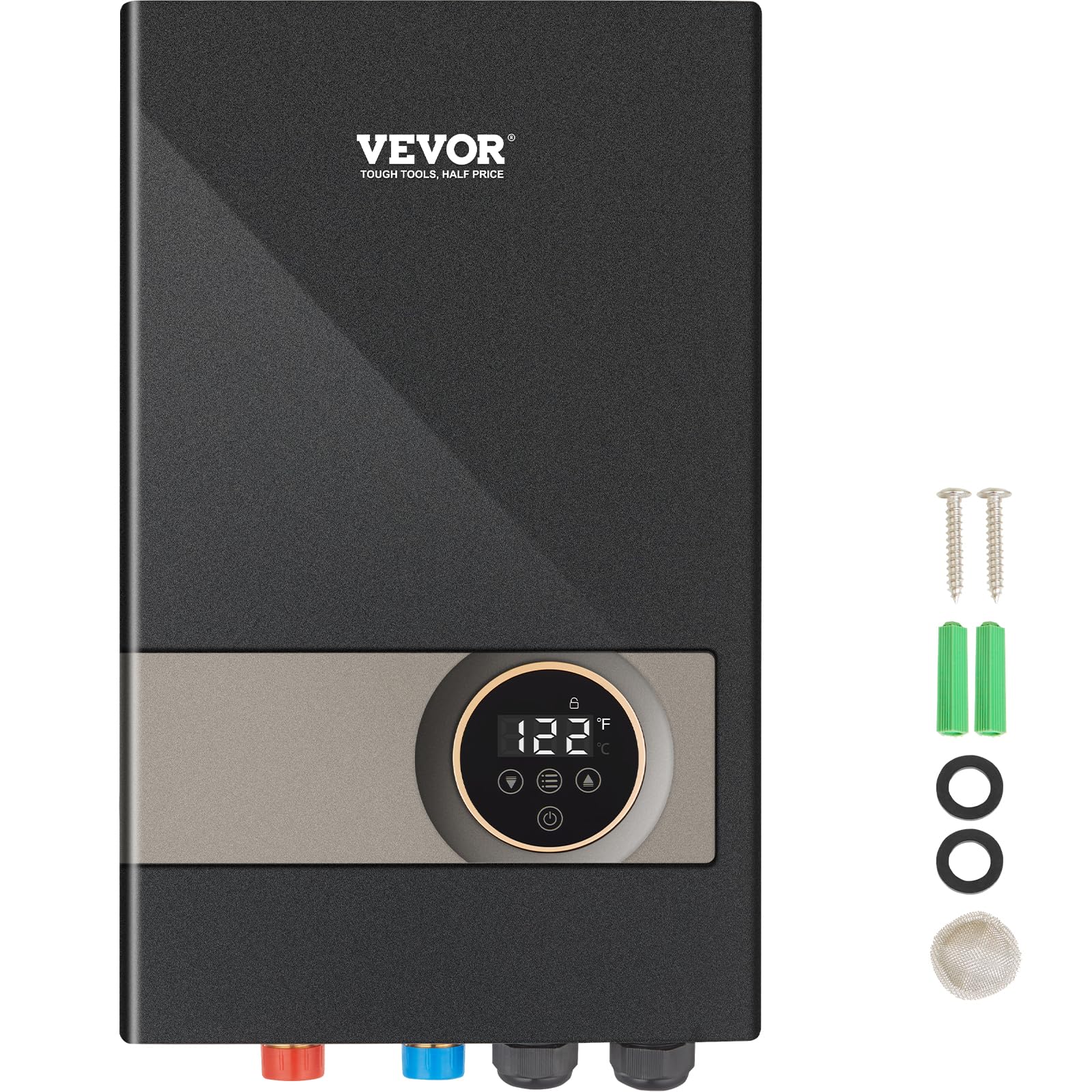 VEVOR Instant Water Heater, 18kw Electric Tankless Water Boiler, Digital Tempera