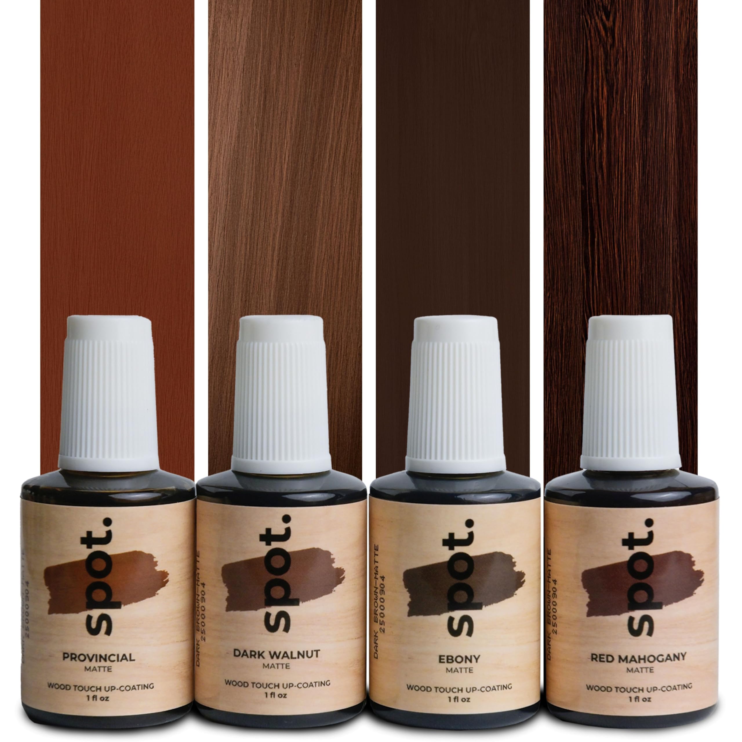 Wood Stain Touch Up Repair Kit for Furniture Scratch Repair, Brush-On Dark Brown
