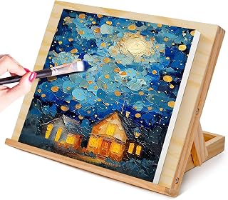 DRAWLEX Tabletop Easel Adjustable Wooden Art Easel for Painting Lightweight Folding Desktop Painting Stand for Adults Artists Students - 13.8" x 11.4"