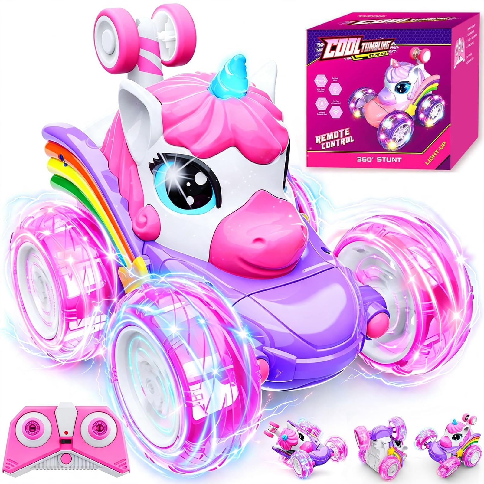 Unicorn Remote Control Car Toys for Girl, Unicorn Toy for Toddlers Ages 3+ | Pin
