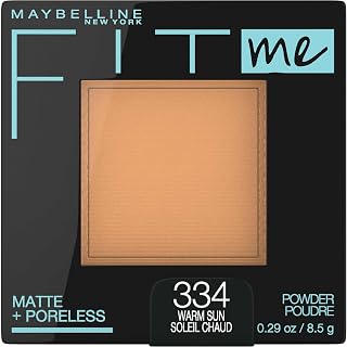 Maybelline Fit Me Matte + Poreless Pressed Face Powder Makeup & Setting Powder, Warm Sun, 1 Count