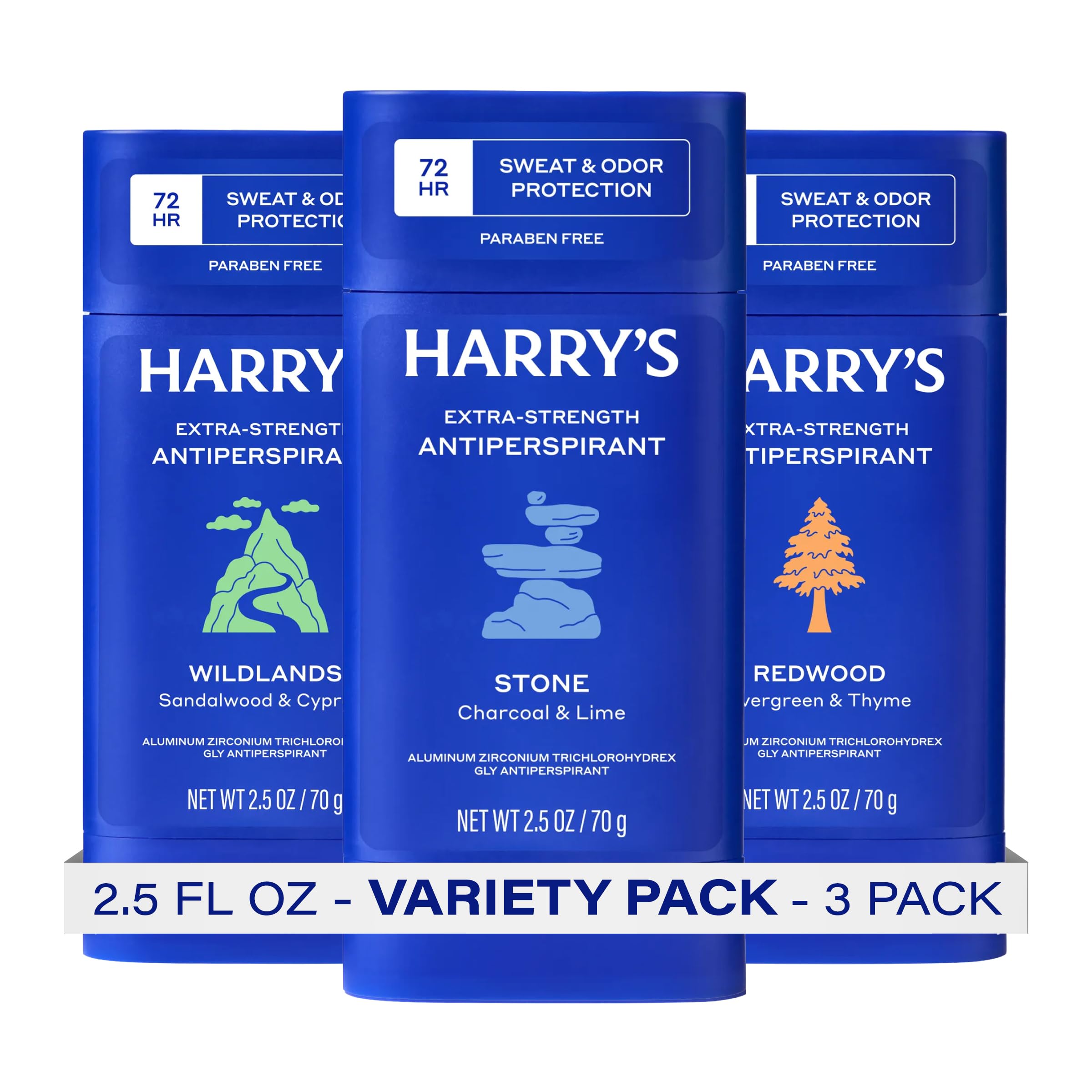 Harry's Extra-Strength Antiperspirant Deodorant - Variety - 2.5 oz (3 Pack) | St
