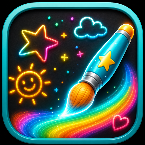 Glow Doodle Pad for Fire Tablet – Drawing Pad, Sketchbook, Kids Coloring & Magic