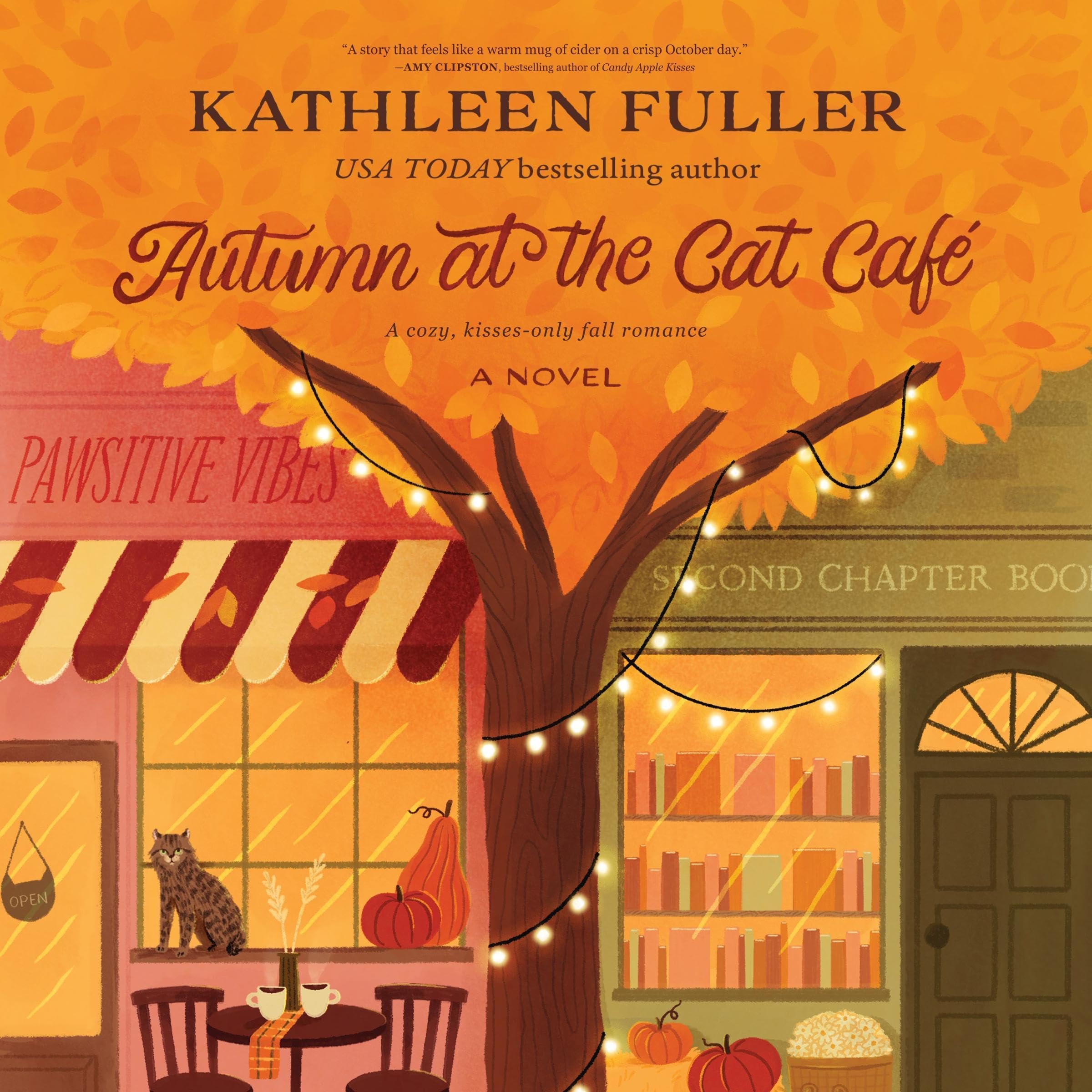 Autumn at the Cat Cafe: A cozy, small-town, kisses-only romance featuring a grum