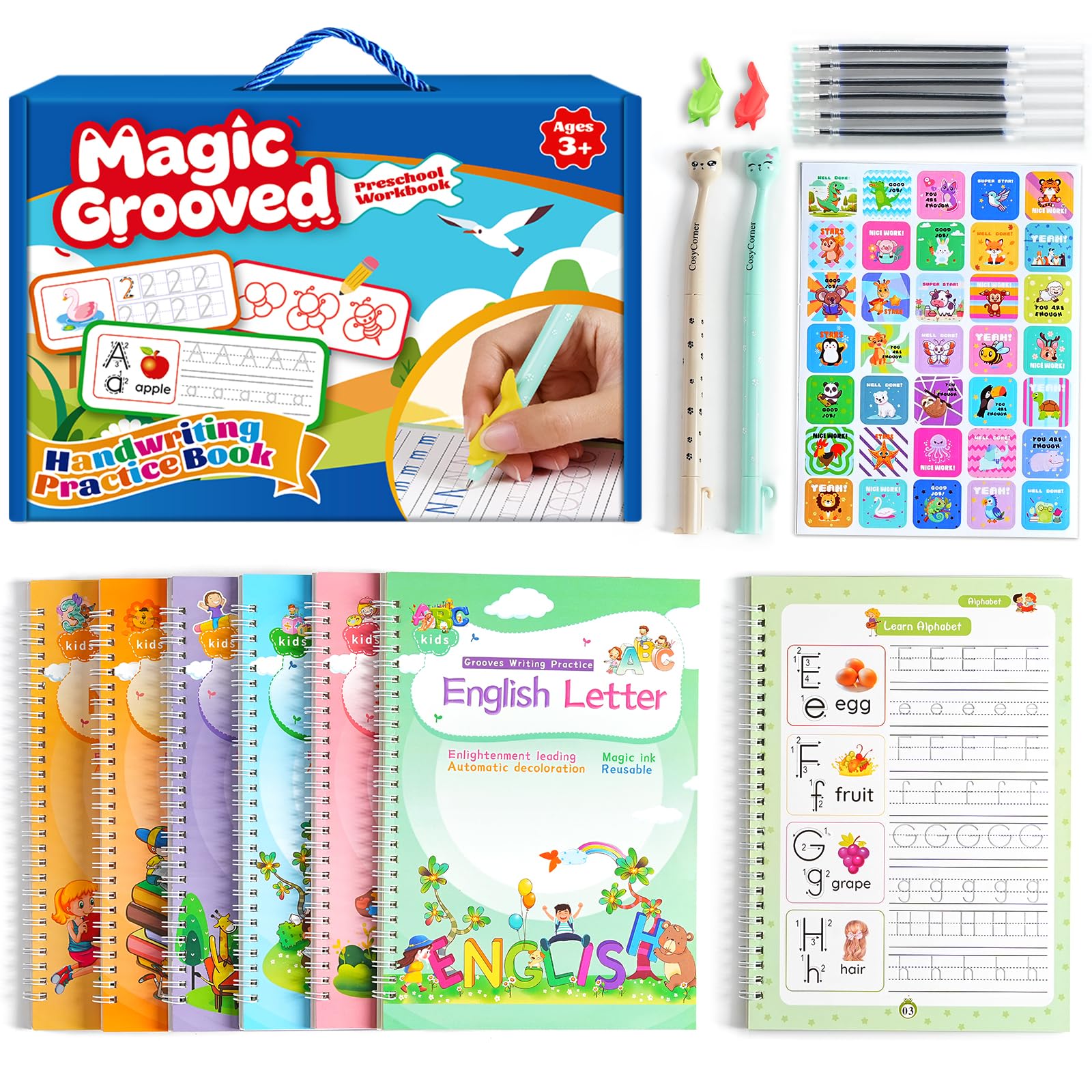 Magical Handwriting Workbooks Handwriting Practice Copybook, Handwriting Aid Mag