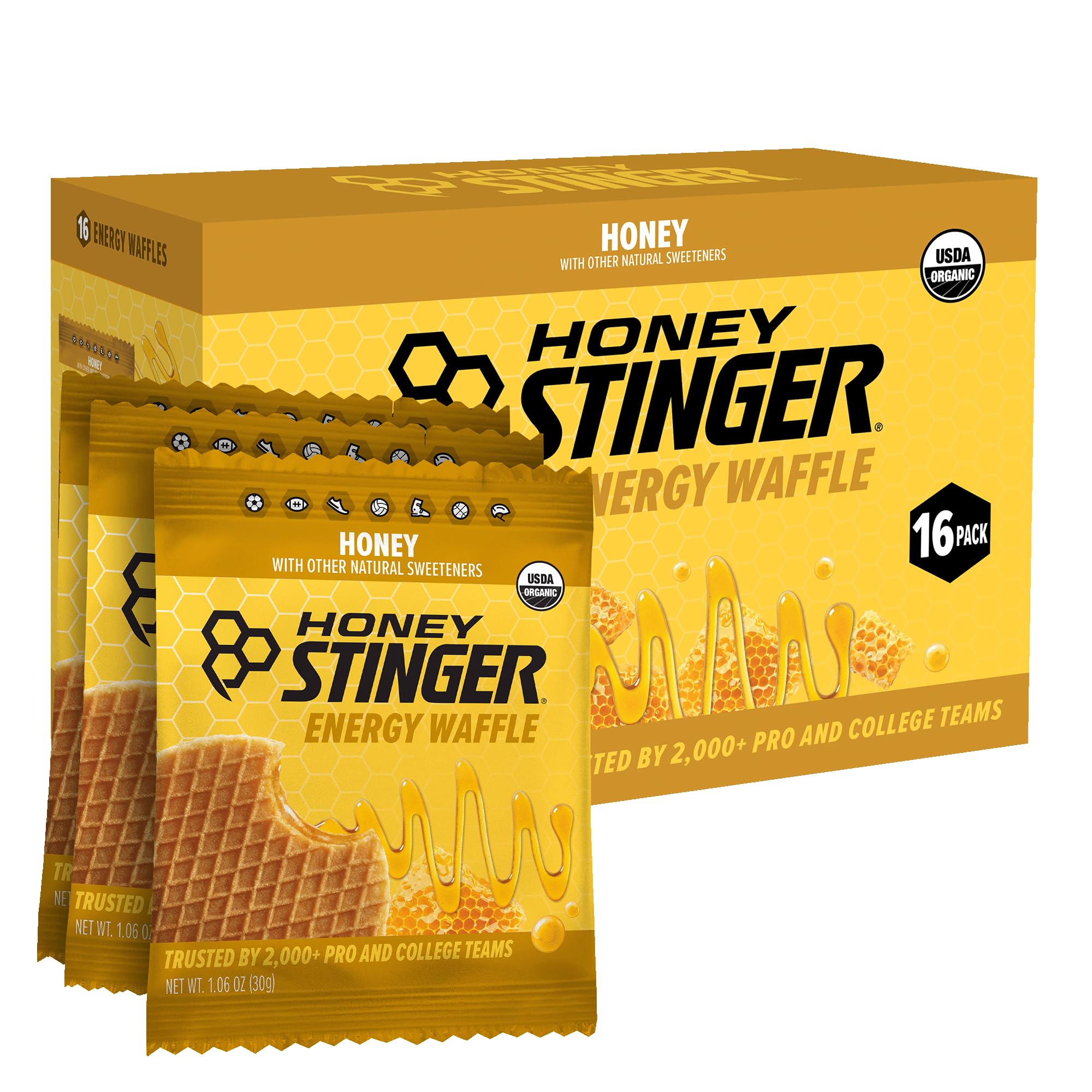 Honey Stinger Organic Honey Waffle, Energy Stroopwafel for Exercise, Endurance a