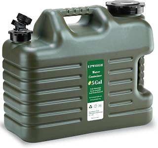 UPWOIGH Water Container, 25L Big Water Jug, Truly No Leakage Water Storage, Military Green Water Tank,BPA Free Portable Water Containers for Camping