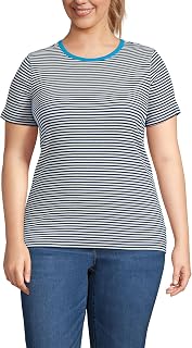 Lands' End Women's Cotton Rib Knit T-Shirt