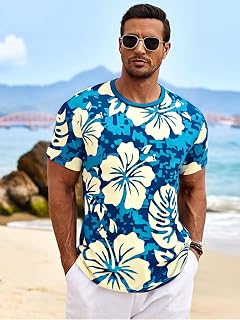Mens Black And White Color Block Modern Two Tone Casual Stylish T Shirt