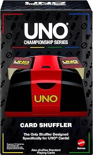 Mattel Games UNO Championship Series Automatic Card Shuffler | Shuffle UNO and Standard Decks, Easy Push-Button Activation, Shuffles up to 224 Cards