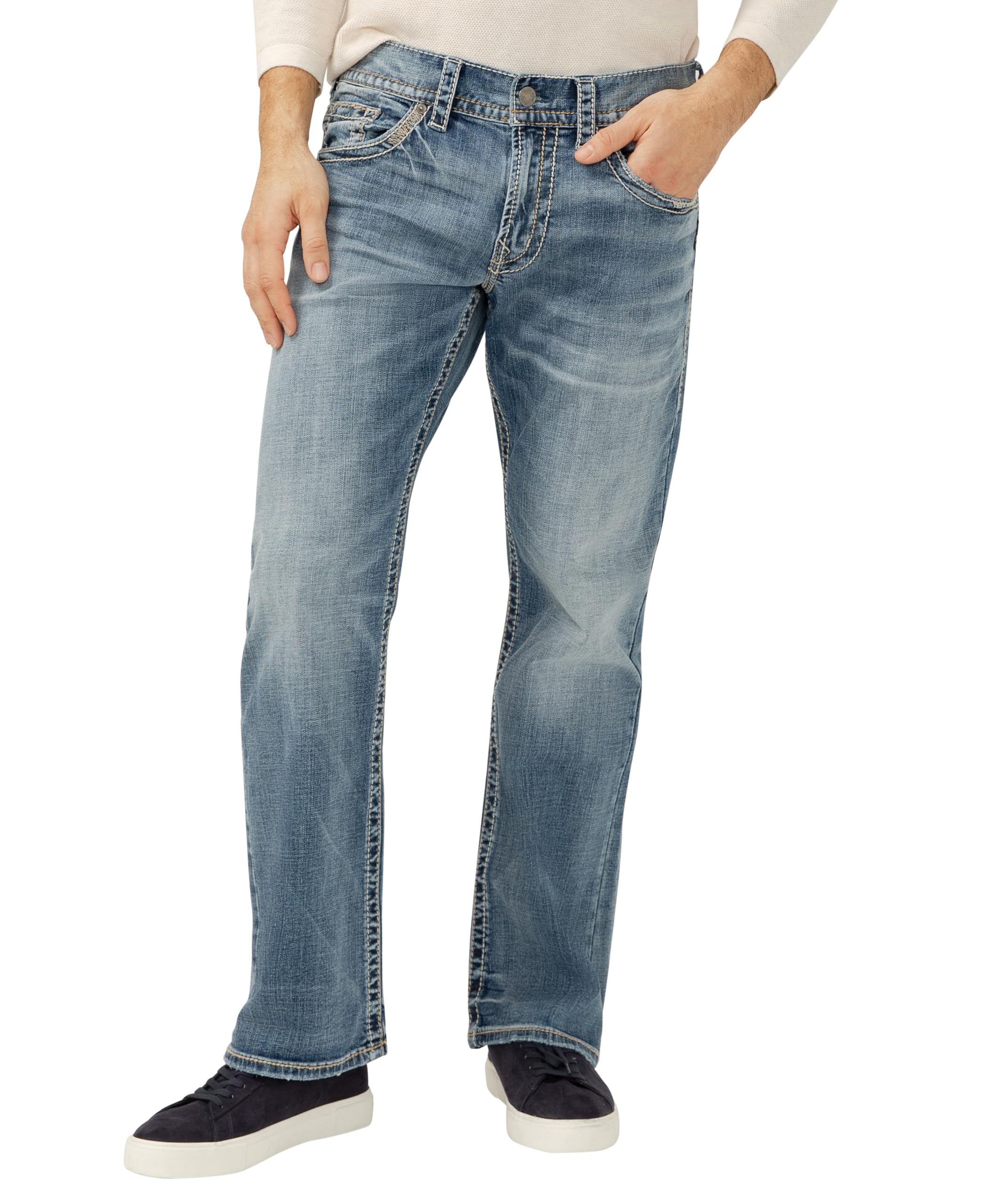 Silver Jeans Co. Men's Zac Relaxed Fit Straight Leg Jean - Legacy