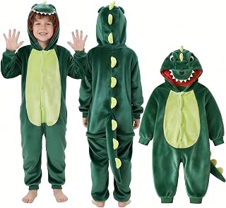Seawhisper Toddler Dinosaur Costume Kids Dino Animal Hooded Jumpsuit 18M-10