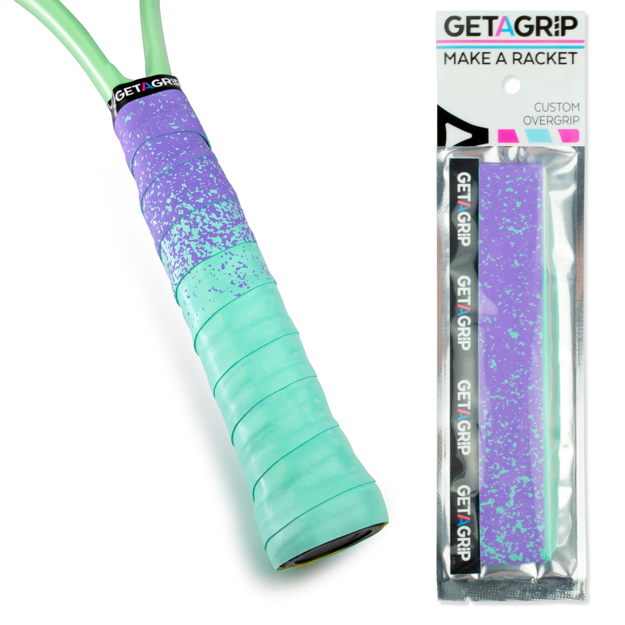 GET A GRIP - Custom Tennis Racket Grip Tape - Anti-Slip/Quick-Drying Tennis Over