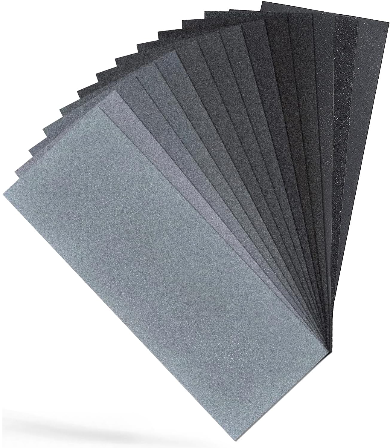 Sandphyrre Sandpaper Set, 14 Sheets 400 to 2000 Grit Fine Sand Paper, Wet and Dr