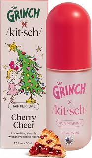 Kitsch The Grinch x Hair Perfume for Women – Hair Spray &amp; Body Mist – 50mL | A Sweet Slice of Cherry Pie – Clean, Deodorizing &amp; Patented Odor-Eliminating Technology – Freshen Hair, Body &amp; Pillows