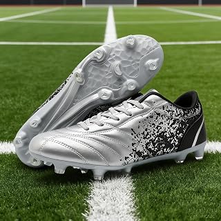 Chaussures de football pour garçons et filles, adolescents et enfants, dessus en cuir synthétique, semelle en polyuréthane, légères et durables