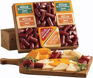 The Big Nibbler from The Wisconsin Cheeseman | Summer Sausage Meats and Cheeses - Savory Holiday Snack or Thank You Gift for Adults, Women, Men, and Charcuterie Boards