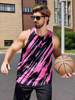Men's Sleeveless Sports Tank Top Lightweight Breathable Workout Shirt for Running, Gym and Training