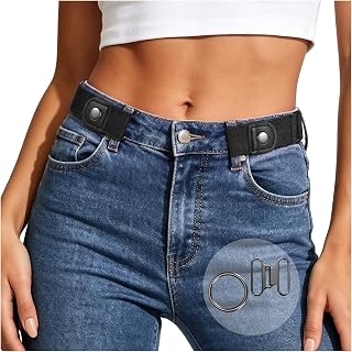 JasGood Gürtel ohne Schnalle Gürtel Schnallenfreier Elastischer Stretch Gürtel für Damen und Herren Justierbar Stretchgürtel Für Jeans Hosen