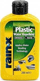 Rain-X Plastic Water Repellent - Hydrophobic Coating For Plastics - 200ml | Clear Visibility on Plastic Surfaces - Ideal for Motorcycle Helmet Visors, Boat Windshields & Goggles