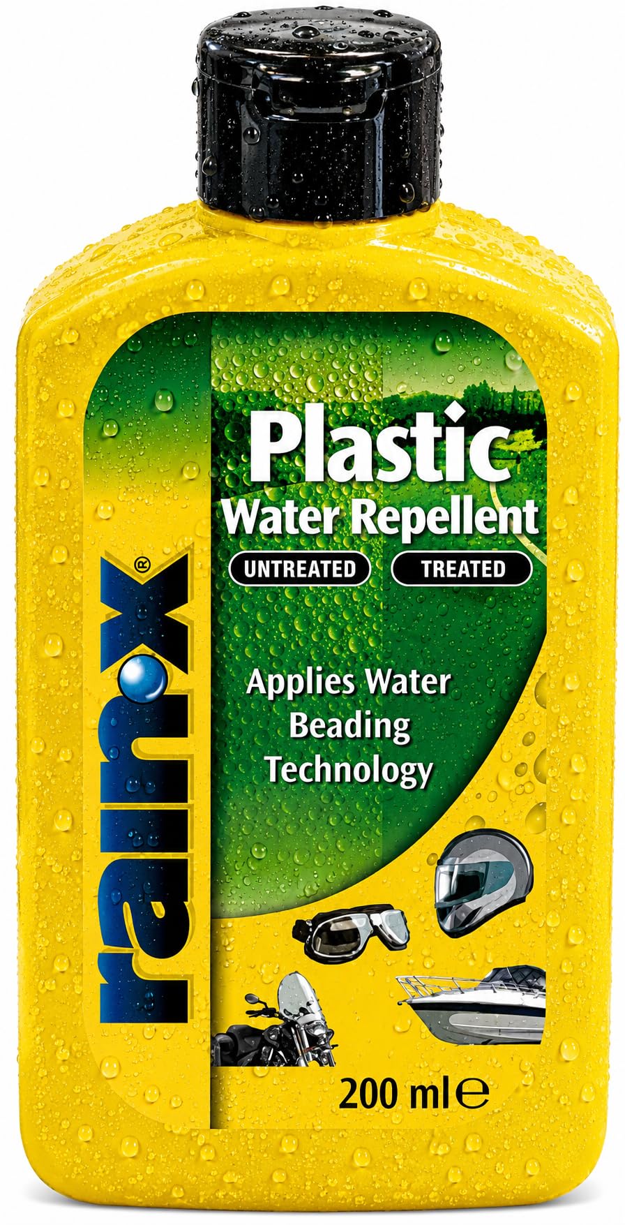 Rain-X Plastic Water Repellent - Hydrophobic Coating For Plastics - 200ml | Clea