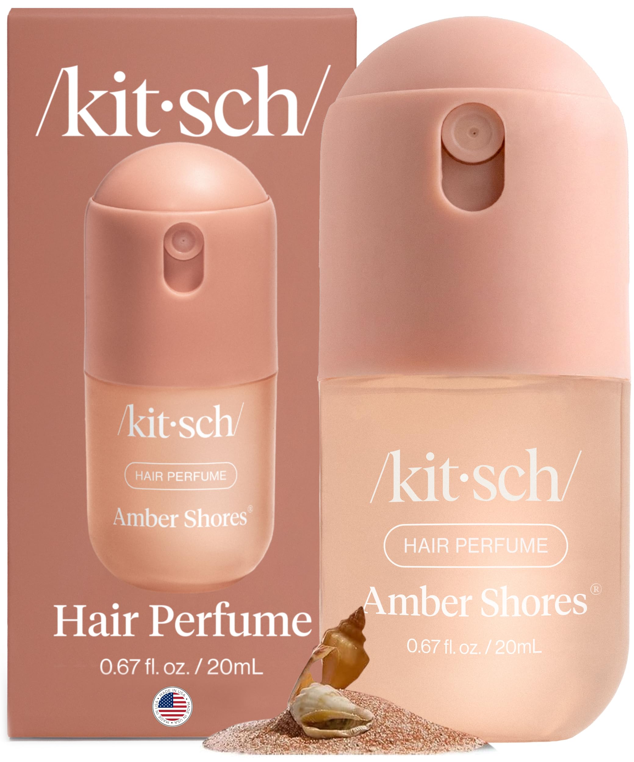 Kitsch Hair Perfume for Women – Hair Spray &amp; Body Mist – Amber Shores, 20mL 