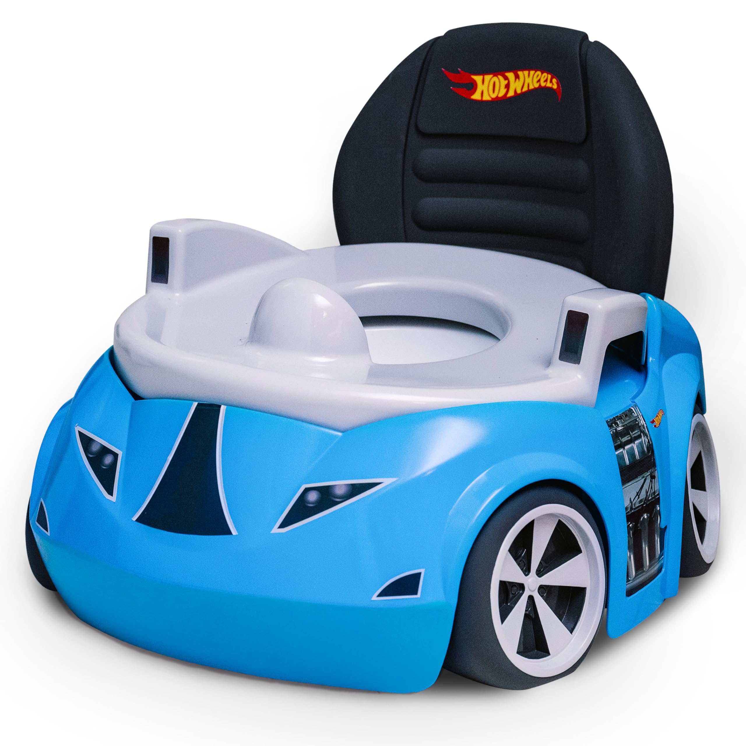 Hot Wheels Blue Race Car Potty Training Toilet, Race Car Potty Seat Includes Det